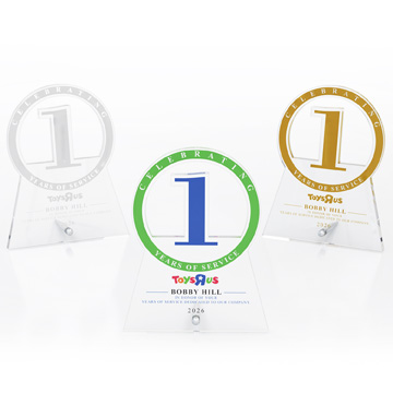 CD1503 - Anniversary Achievement Acrylic Award with Pin