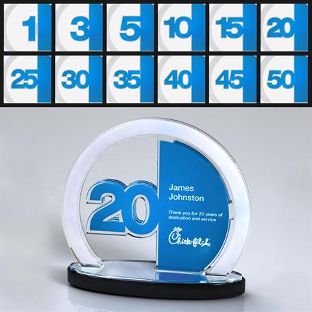 CD903Y_ - Anniversary Achievement Award, Blue