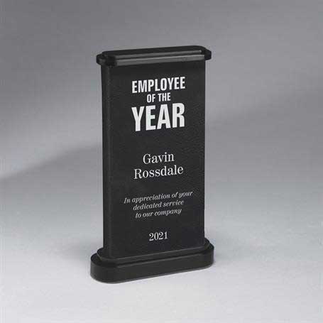 CD931ABK - Leatherette Obelisk Award, Black