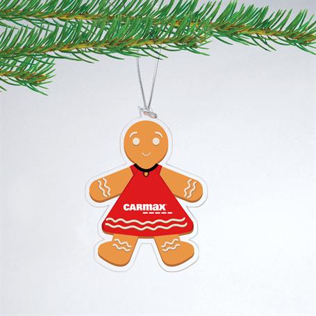 CM761B - Acrylic Gingerbread Woman Christmas Ornament