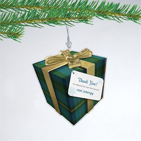 CM765 - Acrylic Holiday Gift Box Christmas Ornament