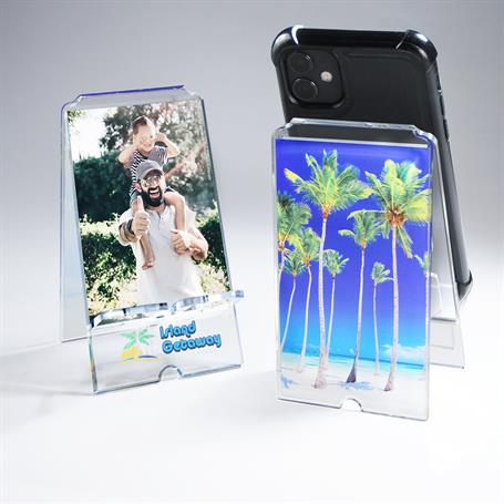 PH03A - A Frame Acrylic Phone Holder with Photo Insert