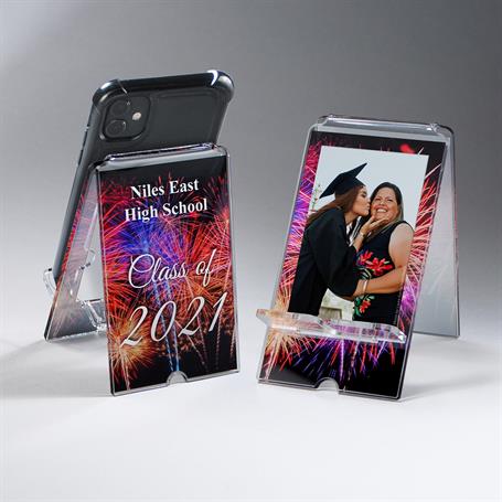 PH03B - A Frame Acrylic Phone Holder with Decorative Photo Border