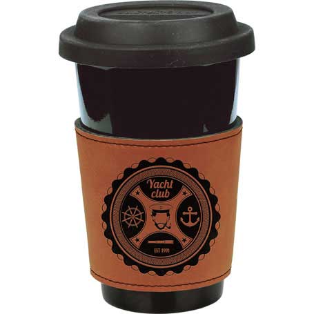 CM287RW - Leatherette Mug Sleeve, Rawhide