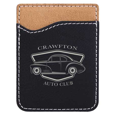 CM325BS - Leatherette Phone Wallet, Black