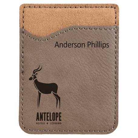 CM325GR - Leatherette Phone Wallet, Gray