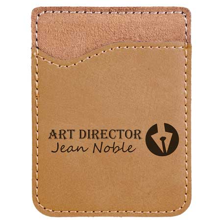 CM325LB - Leatherette Phone Wallet, Light Brown