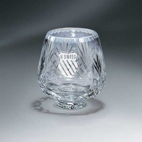 GNS113 - Faceted Crystal Rose Bowl