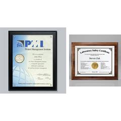 Certificate Overlay Plaque or Genuine Walnut Certificate Overlay Plaque