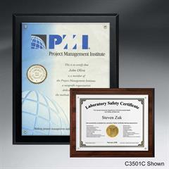 Certificate Overlay Plaque Certificate Overlay Plaque