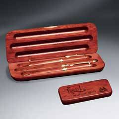 Rosewood Pen - Pencil - Letter Opener and Case Set