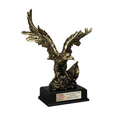 Gold Antique Finish Resin Cast Eagle - Small