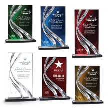 Sweeping Ribbon Award - Medium, Blue