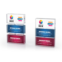 Stackable Award Clear Acrylic Wide Block