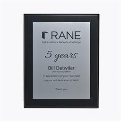 Silver Plate on Ebony Board Plaque