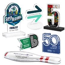 Laser-Cut Lucite Contour 1/2" Thick Up To 47 Sq In
