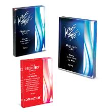 Aquus Lucite Tablet Award - Medium, Blue