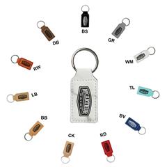 Leatherette Rectangle Keychain