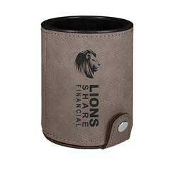 Leatherette Dice Cup Set, Gray