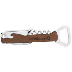 Bottle Opener & Wine Corkscrew, Dark Brown