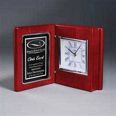 Rosewood Piano Book Clock