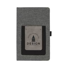 Journal with Phone Pouch, Gray