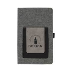 Journal with Phone Pouch, Gray