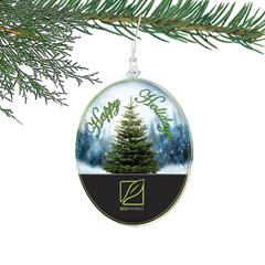 Oval Acrylic Christmas Ornament