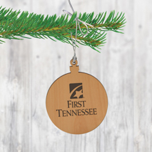 Holiday Ball Alder Wood Christmas Ornament