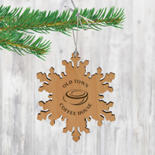 Alder Wood Snowflake Christmas Ornament