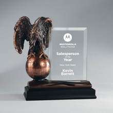 Eagle on World with Glass, Bronze