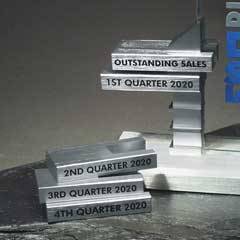 Optional Aluminum Achievement Bar (Includes FREE 1-Color Screen Text Set-up), Silver