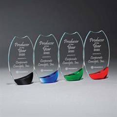 Clear Glass with Bold Crystal Accent