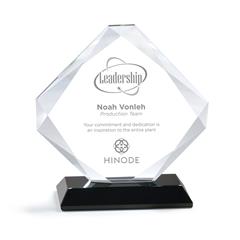 Optic Crystal Diamond Award on Base