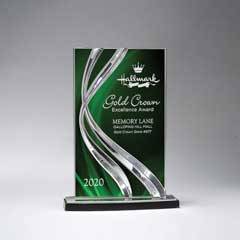 Sweeping Ribbon Award - Medium, Green