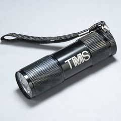 Black 9 LED Lasered Flashlight with Strap