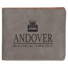 Leatherette Slim-Line Wallet, Grey