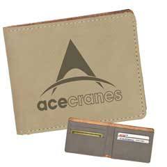 Leatherette Slim-Line Wallet, Light Brown