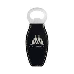 Leatherette Bottle Opener, Black