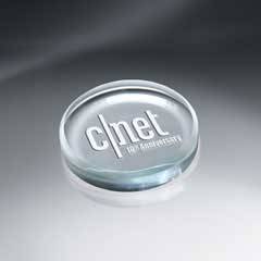 Round Clear Glass Paperweight