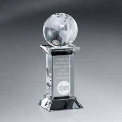 Optic Crystal Globe Tower