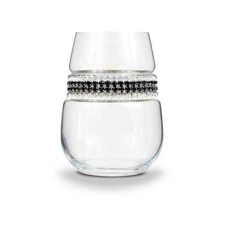 BWSBT - Stemless Wine Glass Black Tie Bracelet
