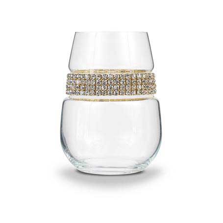 BWSGL - Stemless Wine Glass Gold Bracelet