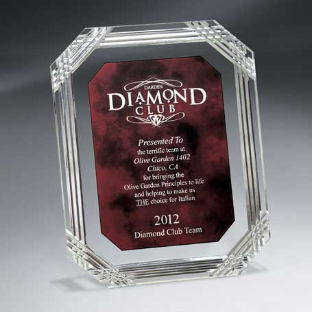 C1407L* - Diamond Carved Octagon Plaque