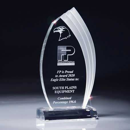 C3450CC - Clear Cascade Lucite Award - Large