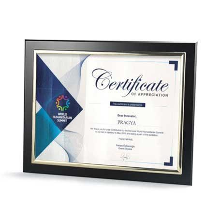 C4802 - Certificate Frame with Metallized Accent