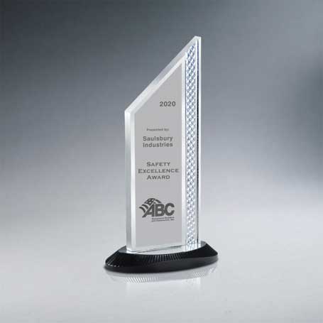 CD1000B* - Brushed Silver Aluminum Slant Top Award