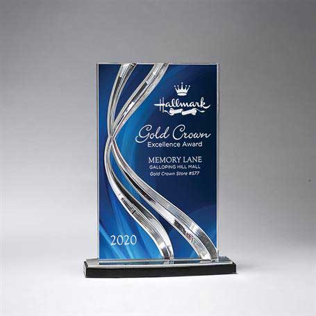 CD1022BBL - Sweeping Ribbon Award - Medium, Blue