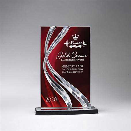 CD1022BRD - Sweeping Ribbon Award - Medium, Red