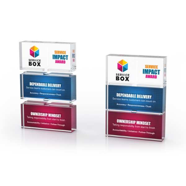 CD1079 - Stackable Award Clear Acrylic Wide Block